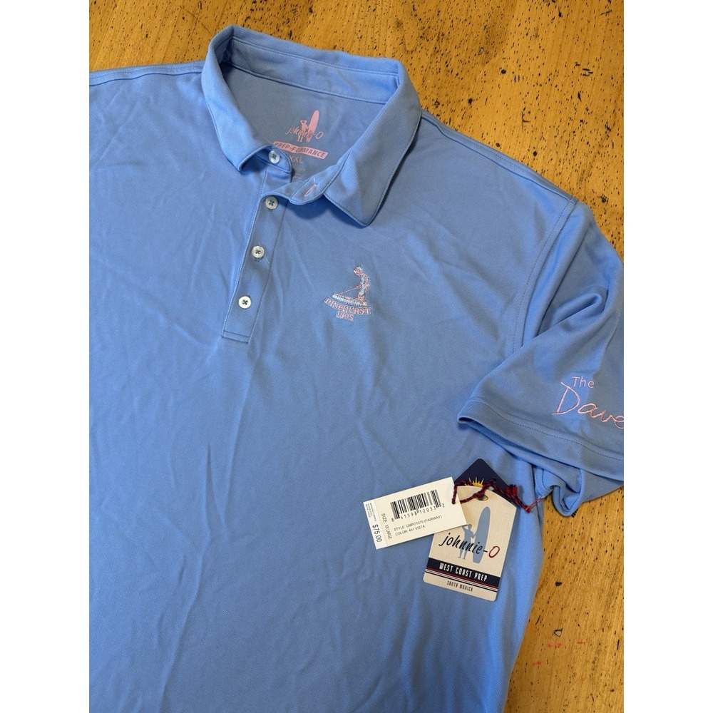 New w tagJohnnie-O Fairway XXL Blue Prep-Formance Pinehurst 1895 Golf Polo